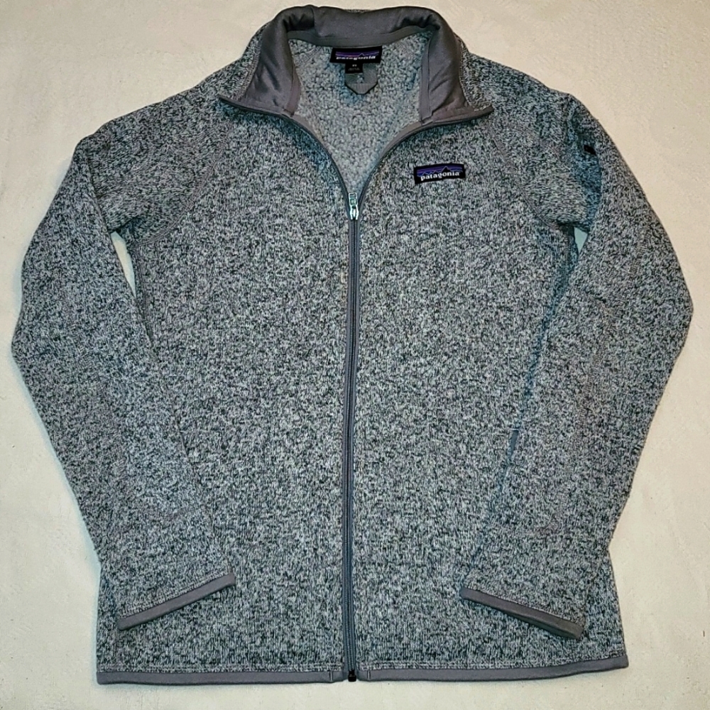 Patagonia jacket Better Sweater Fleece thermal gray zip-up closure